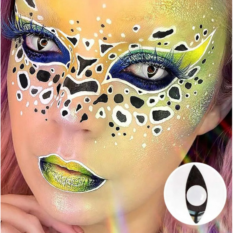  Белые карнавальные крейзи аниме косплей линзы - Кэт Кристалл