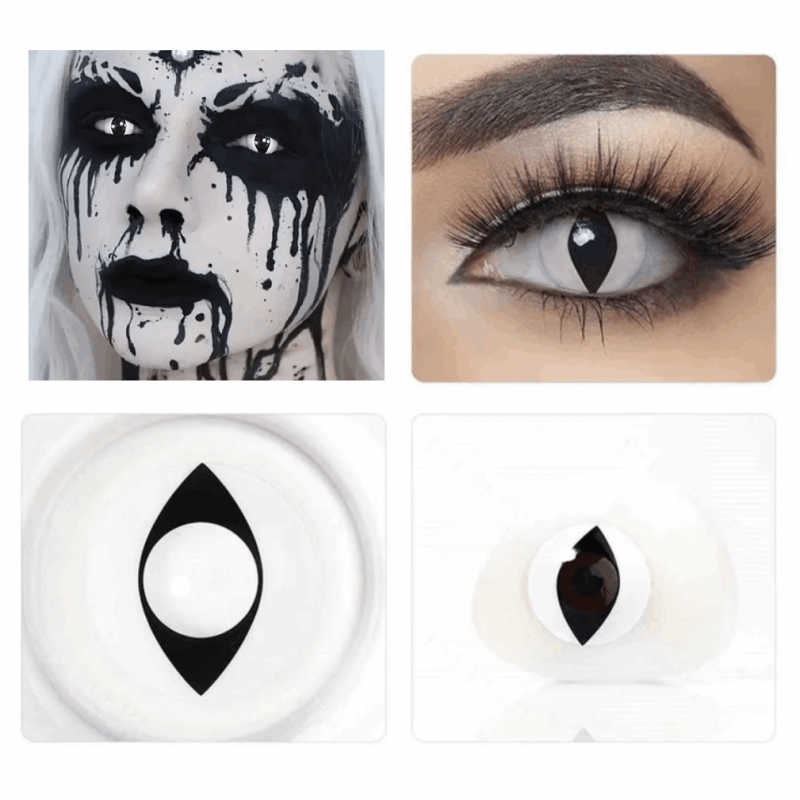  Белые карнавальные крейзи аниме косплей линзы - Кэт Кристалл