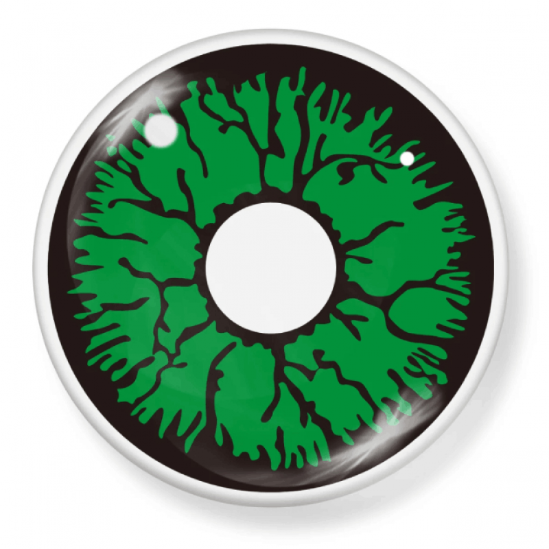 Зеленые карнавальные крейзи аниме линзы - Дарк Грин