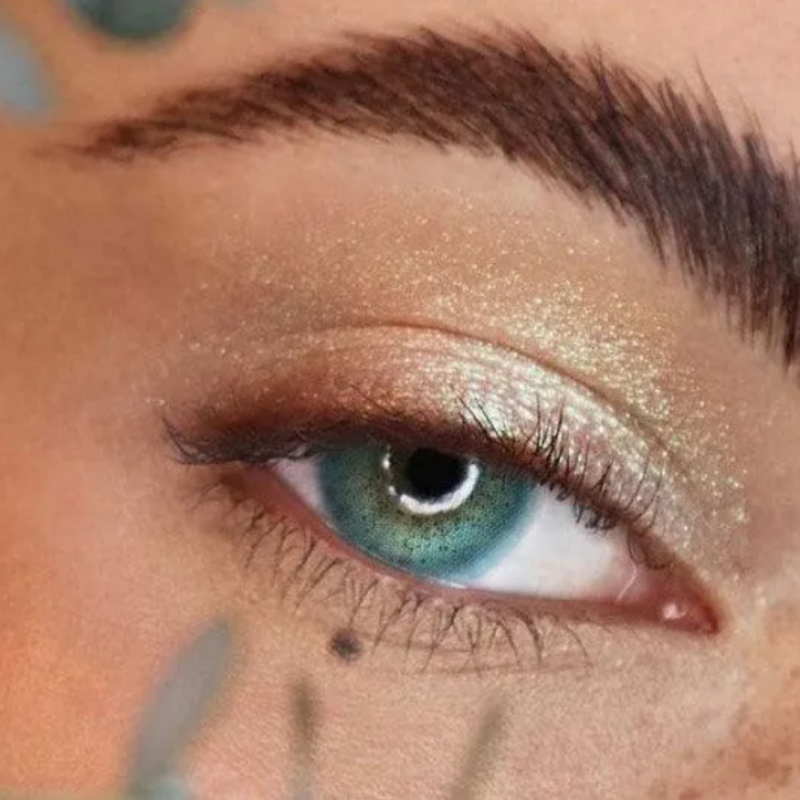 Синие натуральные- естественные линзы с диоптриями - Айс Энджил