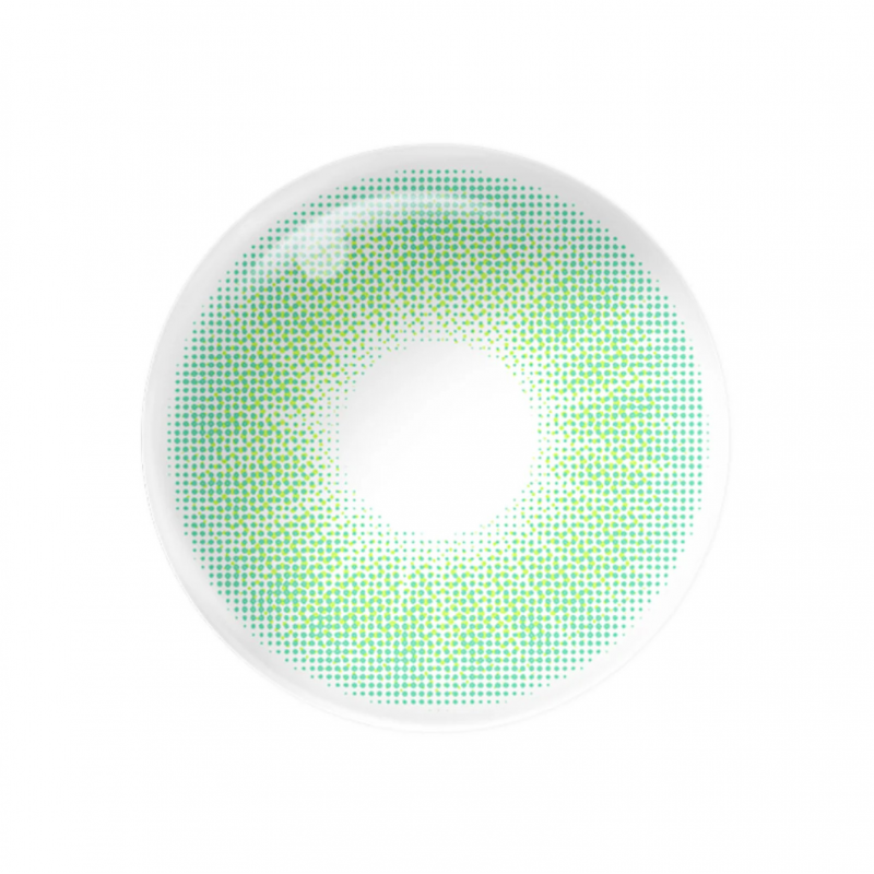 Зеленые натуральные- естественные линзы с диоптриями - Айс Грин