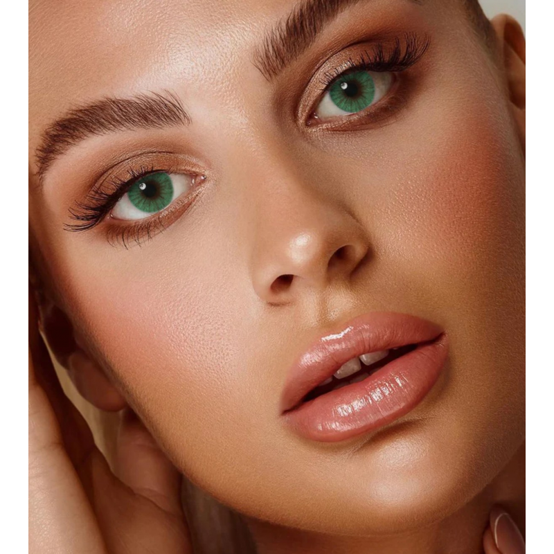 Зеленые натуральные- естественные линзы с диоптриями - Айс Грин