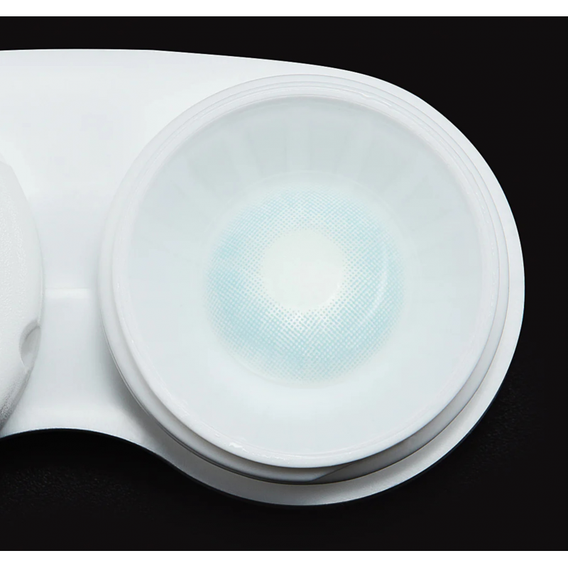 Синие натуральные- естественные линзы с диоптриями - Айс Блу