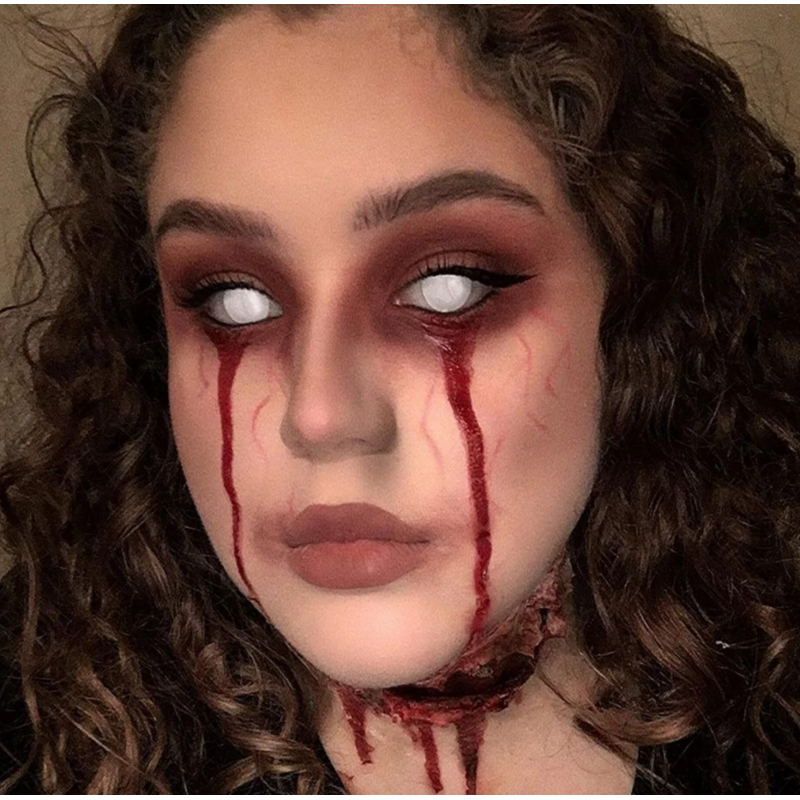 Белые (Слепые) карнавальні крейзі аніме косплей лінзи  - Бельмо