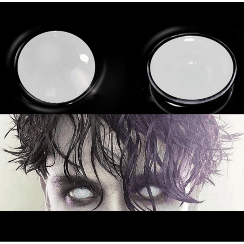 Белые (Слепые) карнавальні крейзі аніме косплей лінзи  - Бельмо