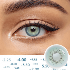 Айс Енджіл - Сині-блакитні контаткові лінзи з діоптріями