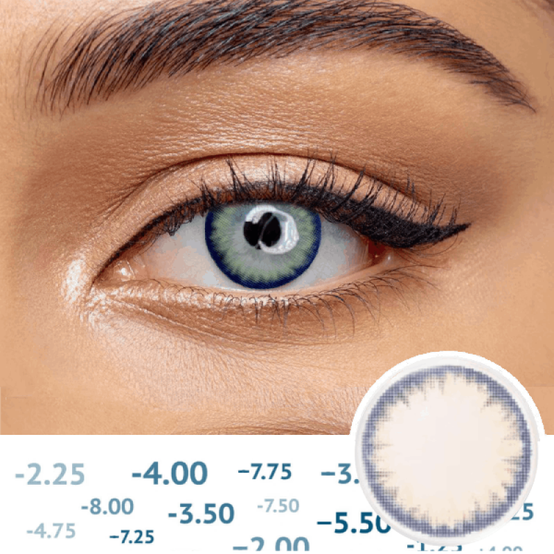 Сірі натуральні-природні лінзи з діоптріями - Мун Глоу