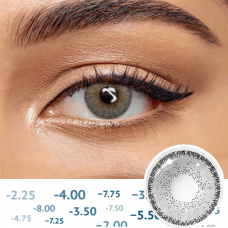 Лялькові Сірі- Сірі контактні лінзи з діоптріями