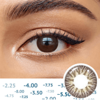 Чоко  - Карие контаткные линзы с диоптриями