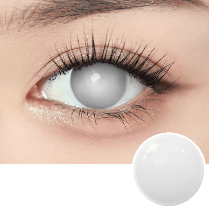 Белые (Слепые) карнавальні крейзі аніме косплей лінзи  - Бельмо