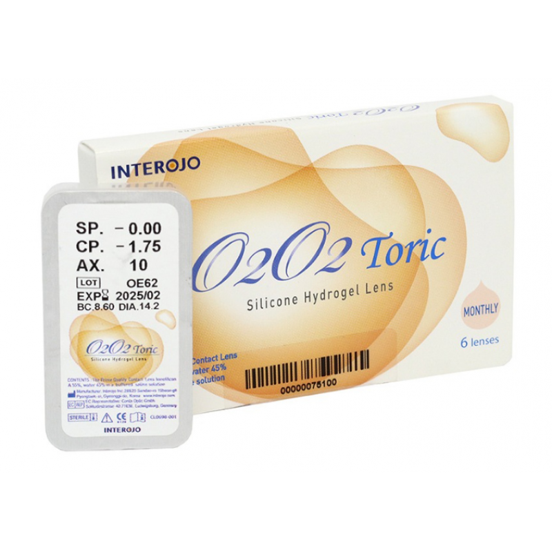 Торические Линзы (для коррекции астигматизма) O2O2 Toric