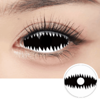 Контактные Склеральные Черные Линзы - Хорор Блек