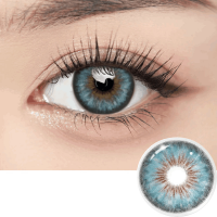 Аврора Блу - Синие контактные линзы с диоптриями