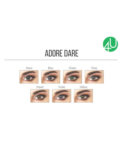 Квартальні кольорові контактні лінзи Adore Dare-Tone