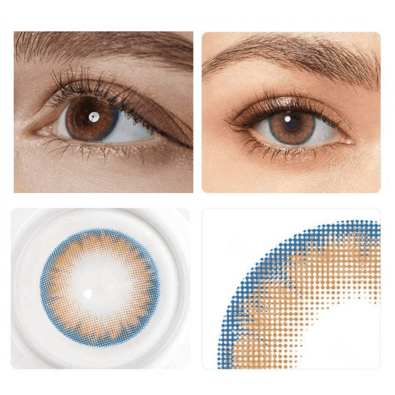 Карие натуральные- естественные линзы с диоптриями - Мун Блу