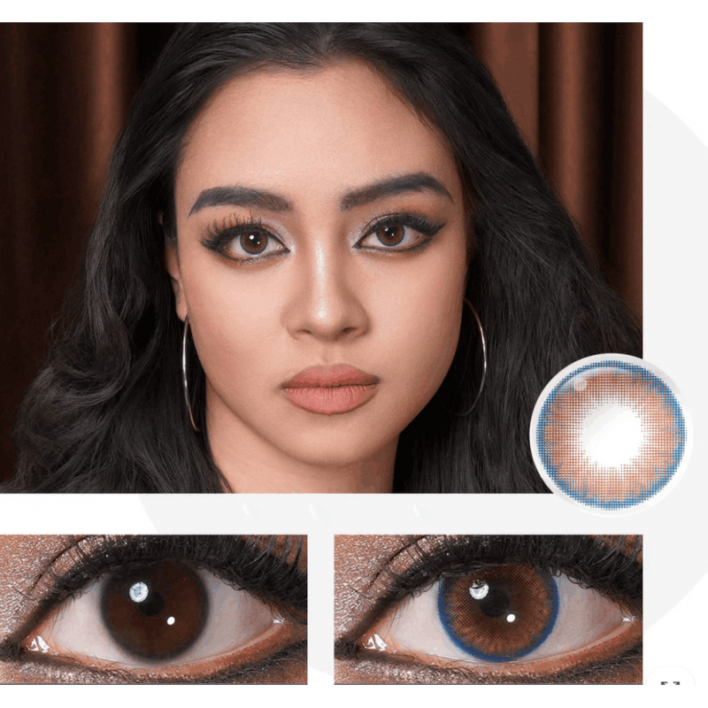 Карие натуральные- естественные линзы с диоптриями - Мун Блу