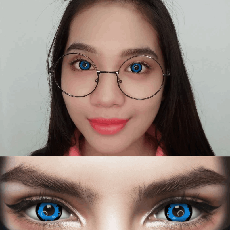 Контактные Линзы Синие - Блу Неон