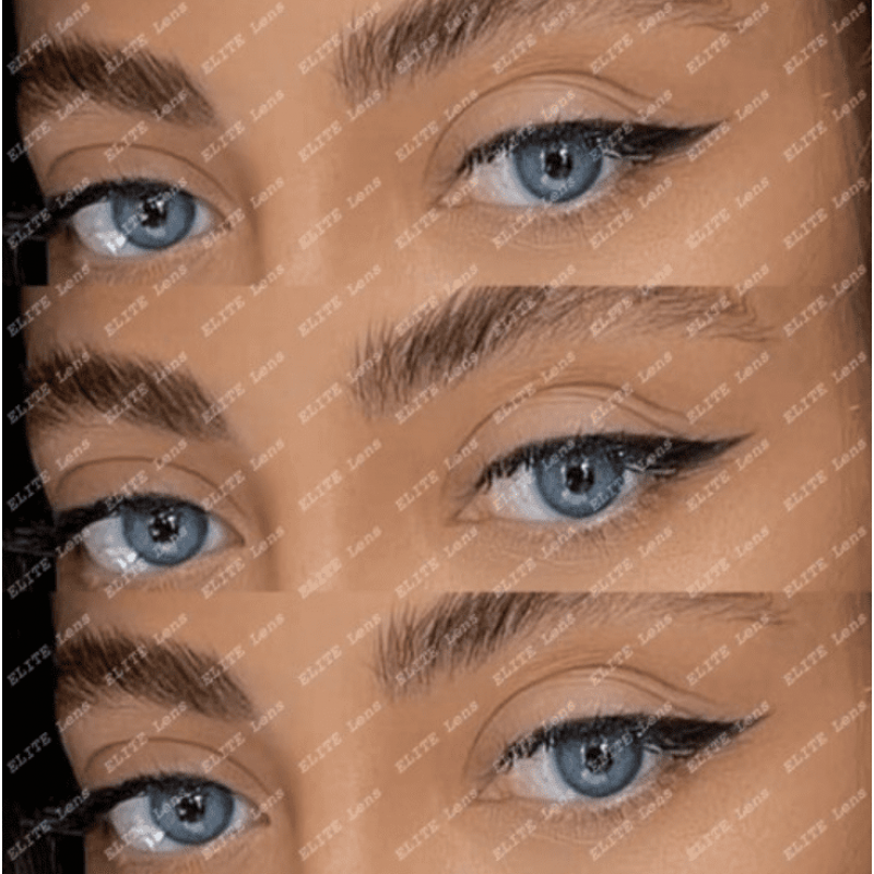 Сині натуральні-природні лінзи з діоптріями - Мілк Блу