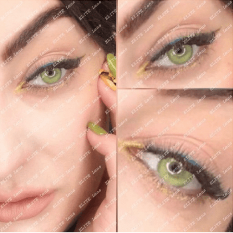 Зелені натуральні-природні лінзи з діоптріями - Мілк Грін