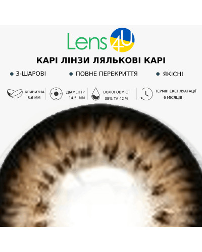 Контактні Лінзи Коричневі - Лялькові Карі