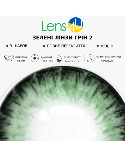 Контактні Лінзи Зелені - Грін2