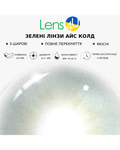 Зелені Лінзи з Діоптріями