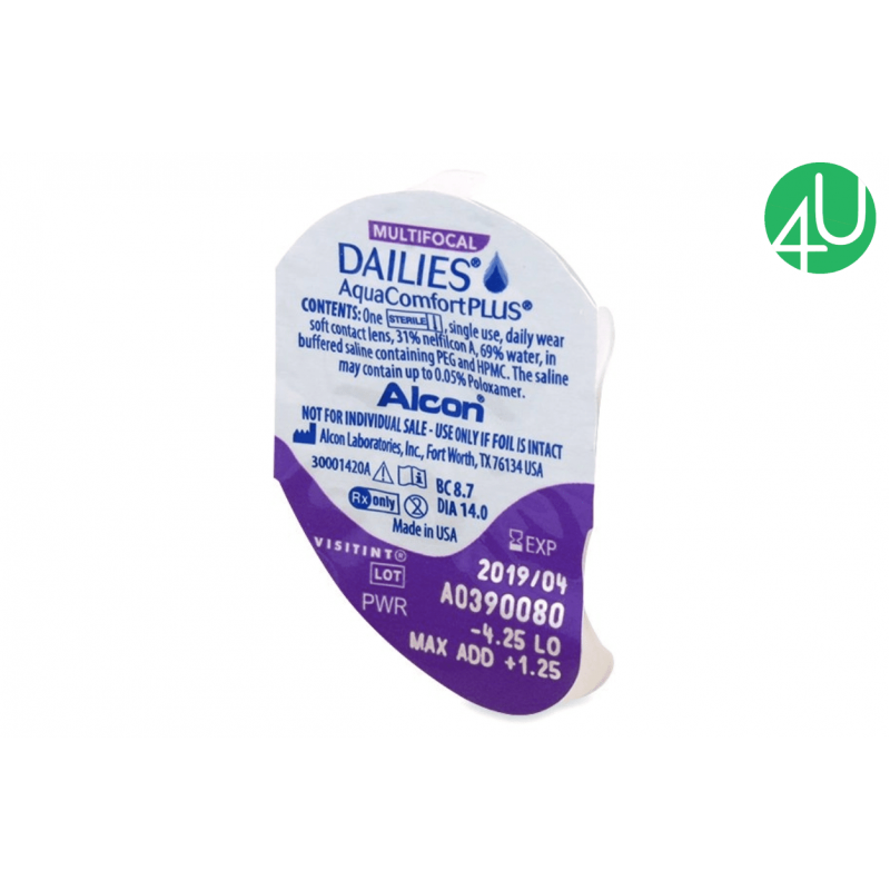 Мультифокальные однодневные контактные линзы Dailies Aqua Multifocal