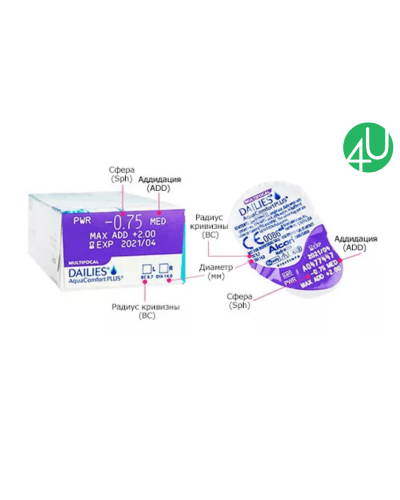 Мультифокальні одноденні контактні лінзи Dailies Aqua Multifocal