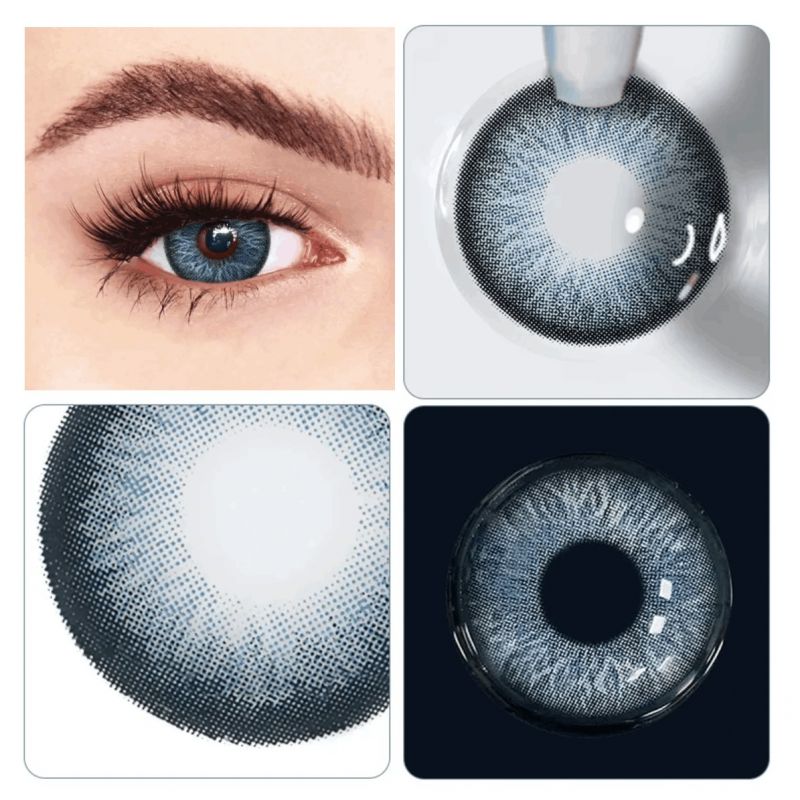 Сині кольорові лінзи з діоптріями - Теілор Блу 