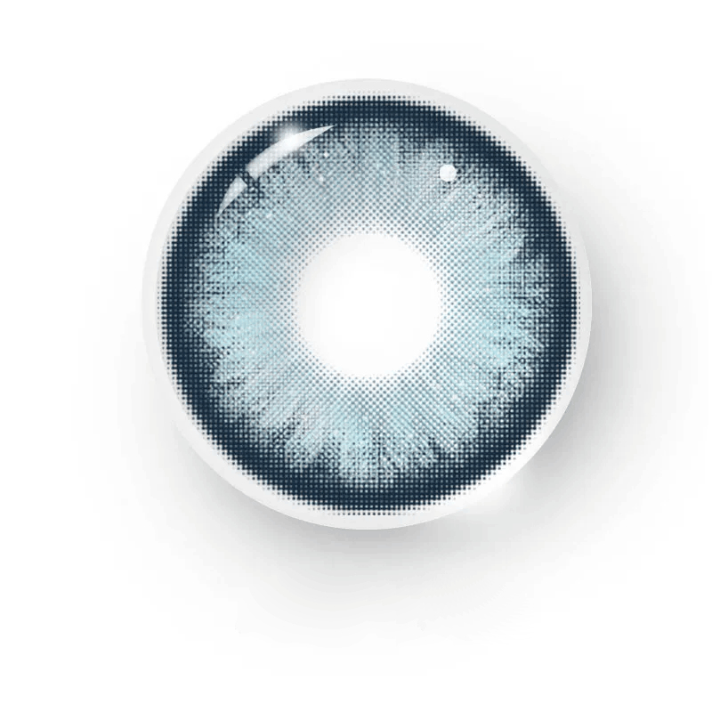 Сині кольорові лінзи з діоптріями - Лялькові Сині 