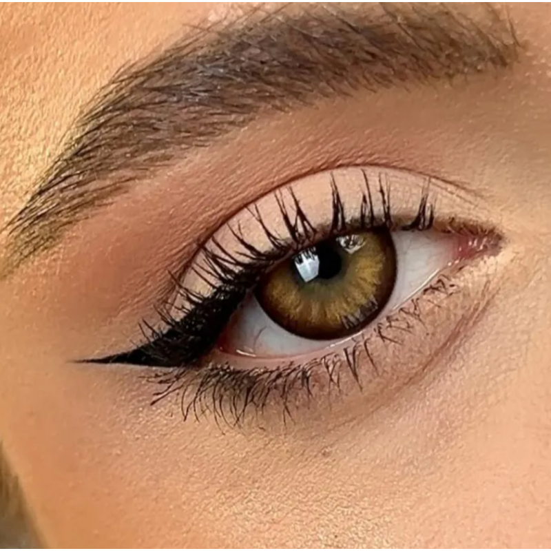 Карие цветные контактные линзы - Кукольные Карие ( NEW ) - Для темных и светлих глаз  - Натуральные