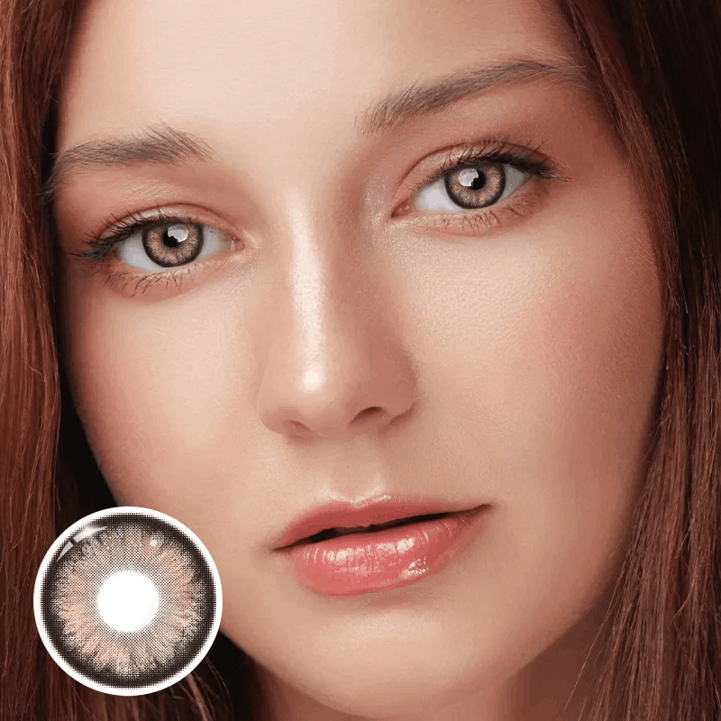 Карие цветные контактные линзы - Кукольные Карие ( NEW ) - Для темных и светлих глаз  - Натуральные