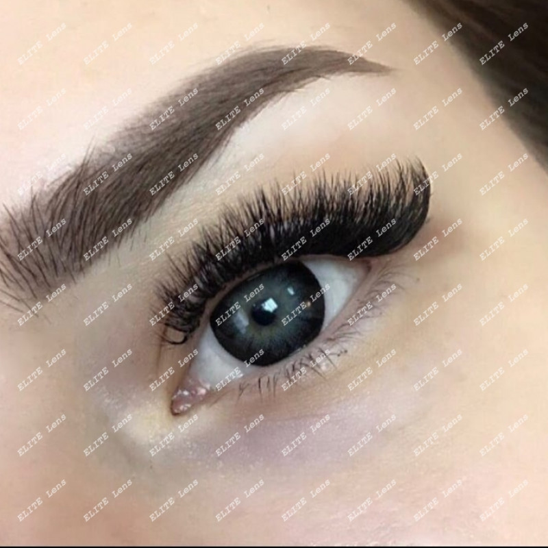 Черные цветные контактные линзы с диоптриями - Блєк Найт