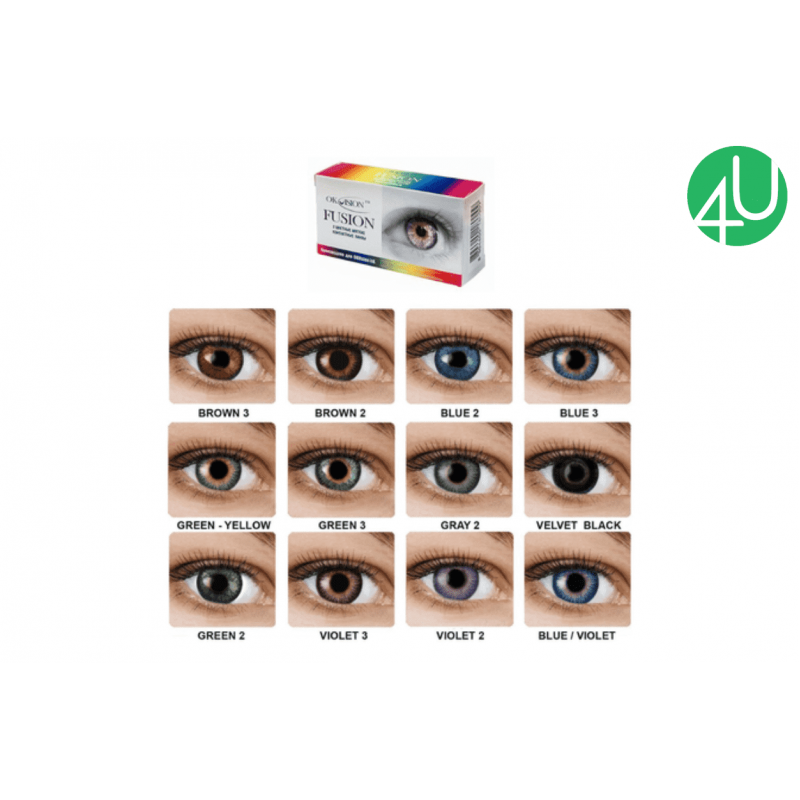 Квартальные цветные контактные линзы OkVision Fusion