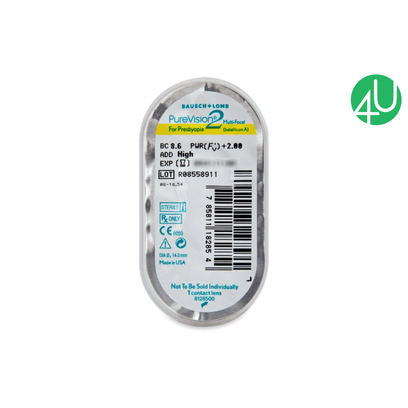 Мультифокальні контактні лінзи на один місяць PureVision 2 Multi-Focal