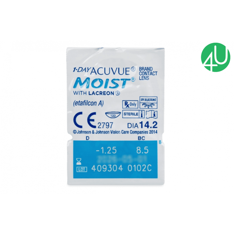Однодневные контактные линзы 1-Day Acuvue Moist