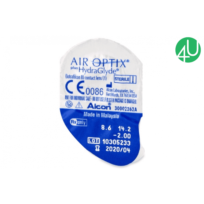 Контактные линзы на один месяц  Air Optix Plus HydraGlyde