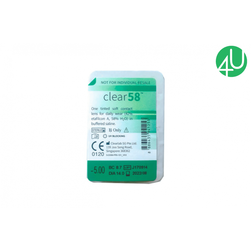 Контактные линзы на один месяц Clear 58 UV