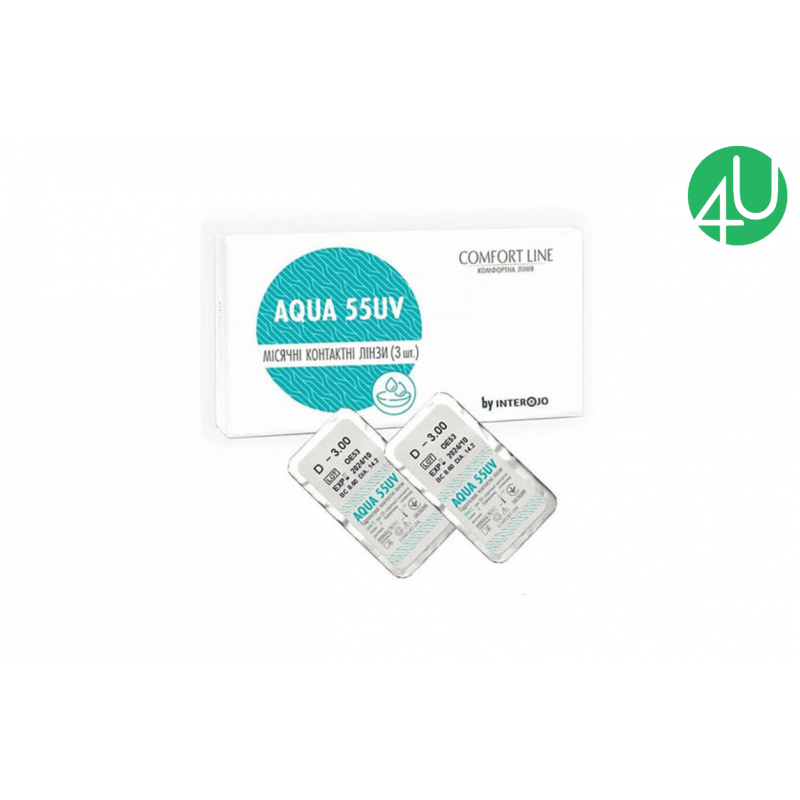 Контактні лінзи на один місяць Aqua 55UV