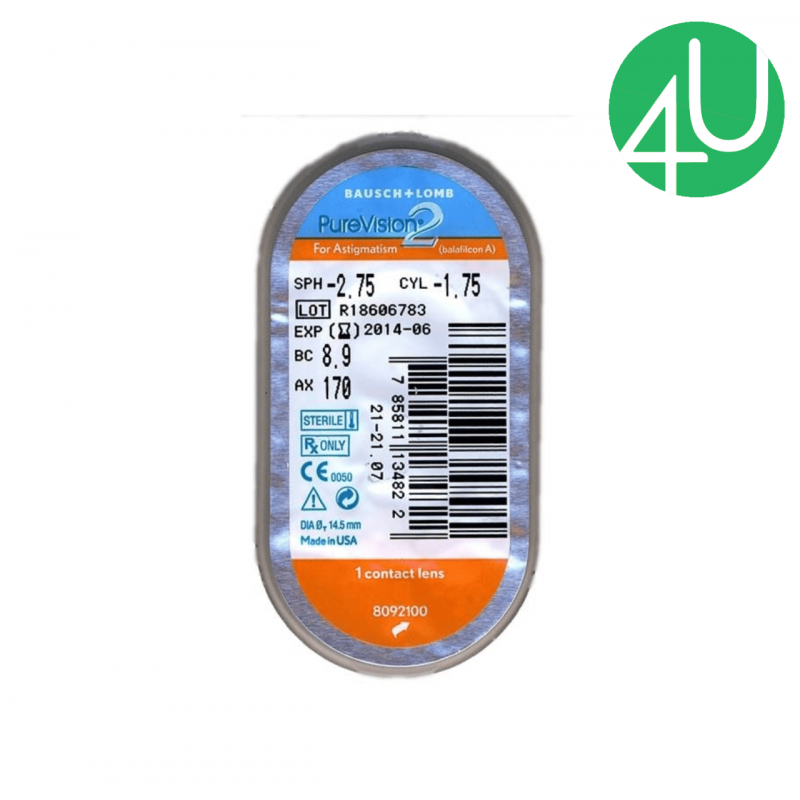 Торичні контактні лінзи PureVision 2 HD для Astigmatism